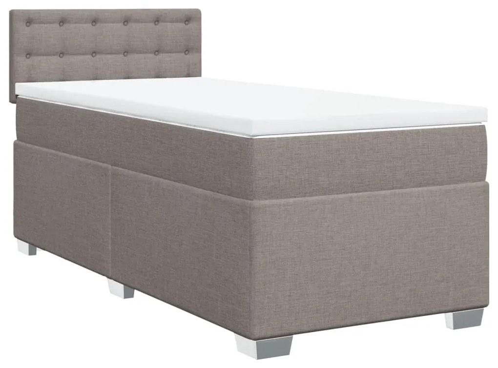 ΚΡΕΒΑΤΙ BOXSPRING ΜΕ ΣΤΡΩΜΑ TAUPE 90X190 ΕΚ.ΥΦΑΣΜΑΤΙΝΟ 3288061