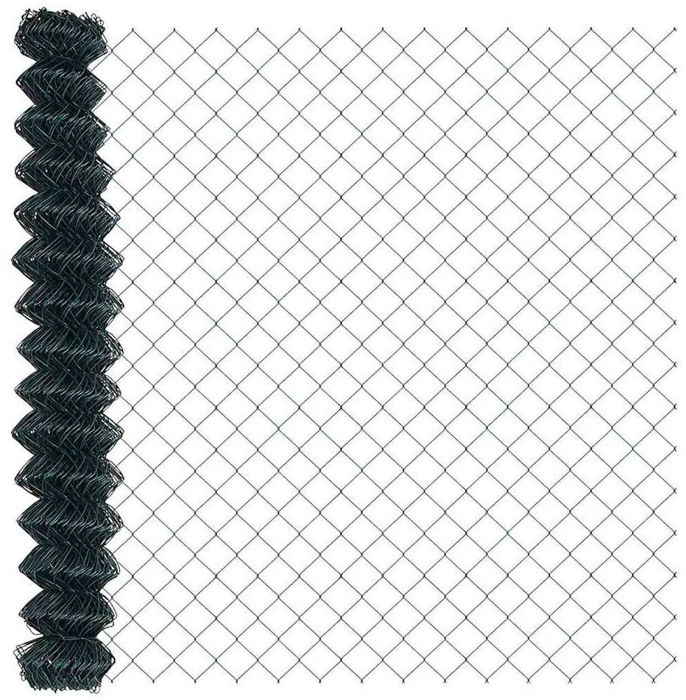 vidaXL Συρματόπλεγμα περίφραξης Πράσινο 10 x 1.6 m Μέταλλο