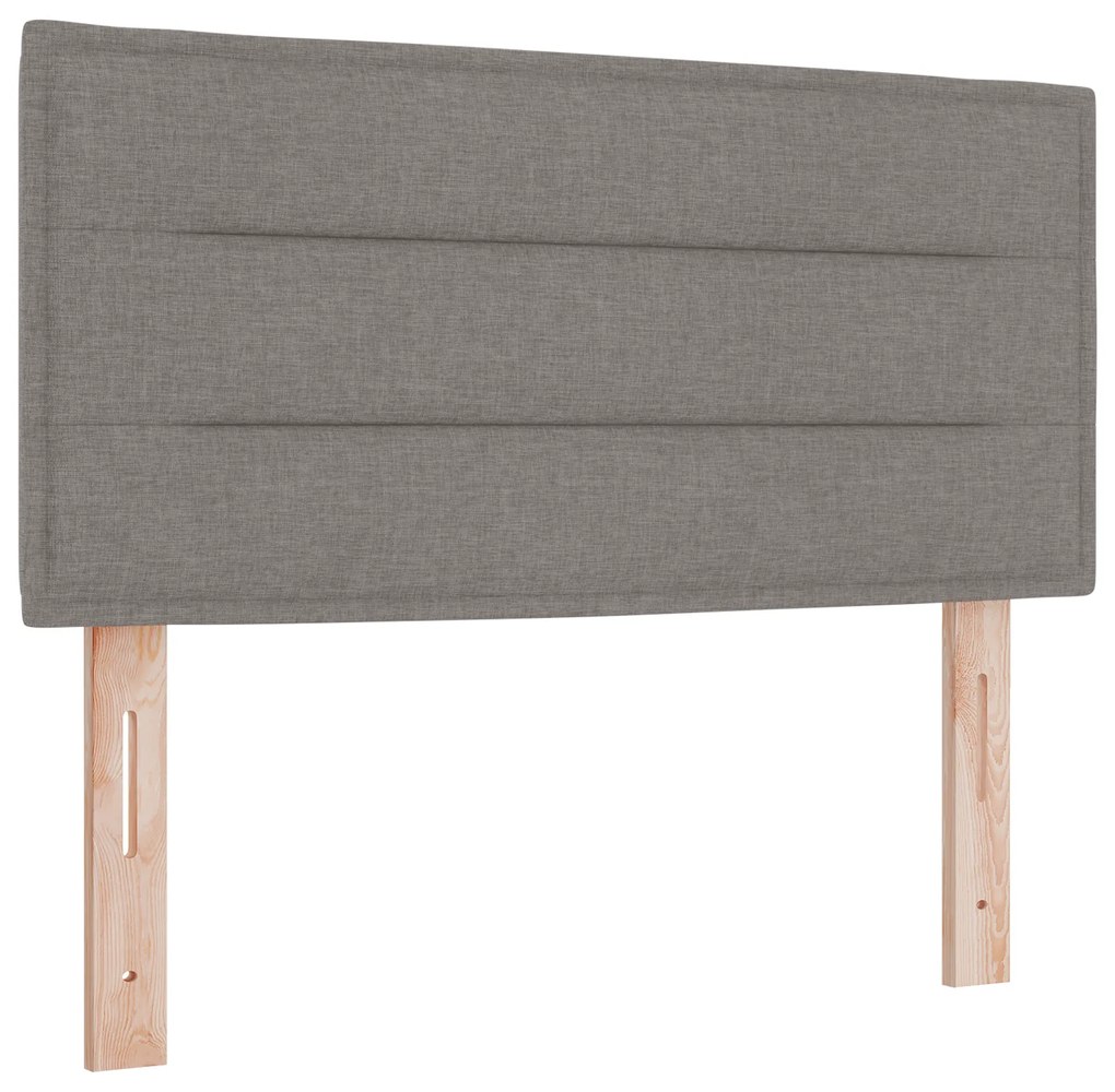 vidaXL Κρεβάτι Box Spring με Στρώμα σε Ταούπ, 90x200 εκ, Ύφασμα