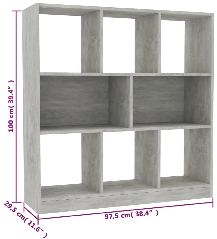 ΒΙΒΛΙΟΘΗΚΗ ΓΚΡΙ ΣΚΥΡΟΔΕΜΑΤΟΣ 97,5 X 29,5 X 100 ΕΚ. ΜΟΡΙΟΣΑΝΙΔΑ 800175