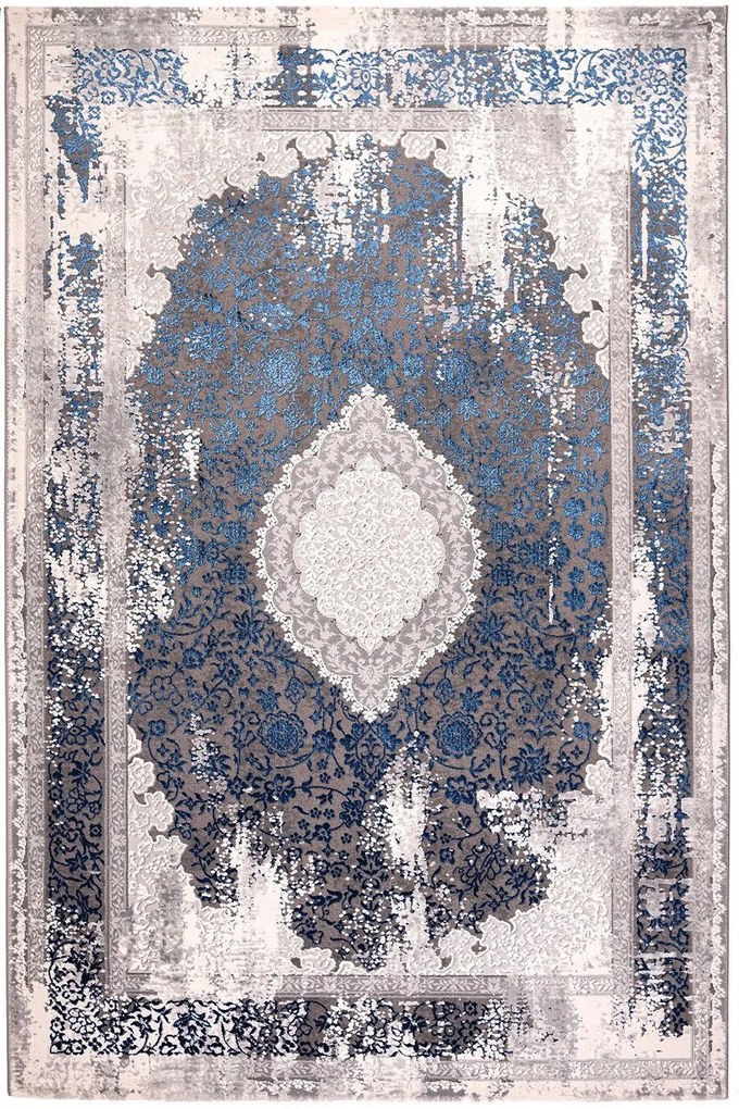 Χαλί Storyteller 34336 953 Beige-Blue Βιοκαρπέτ 80X220cm