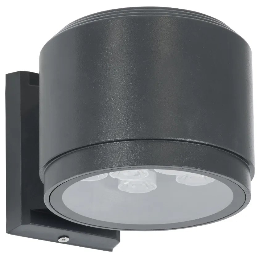 GloboStar WALLLIGHT-GONA 90484 Φωτιστικό Τοίχου - Απλίκα LED 24W 2280lm 5° DC 24V Αδιάβροχο IP67 Μ13 x Π16.5 x Υ5cm Φυσικό Λευκό 4500K - Γκρι Ανθρακί - 3 Years Warranty - 90484