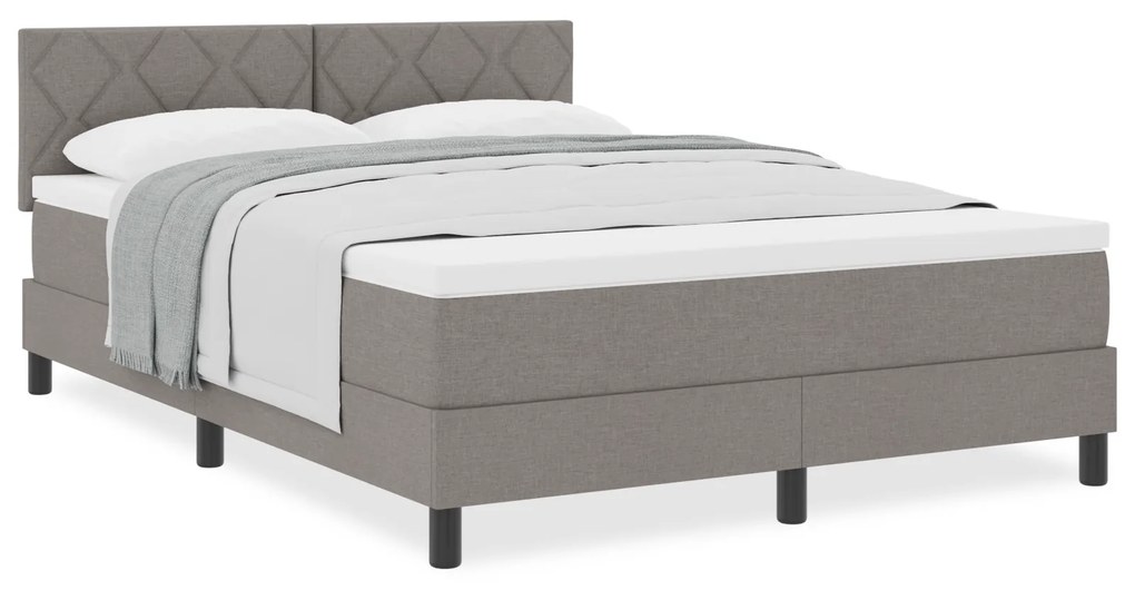 vidaXL κρεβάτι box spring με στρώμα ταμπά 140x200 εκ ύφασμα