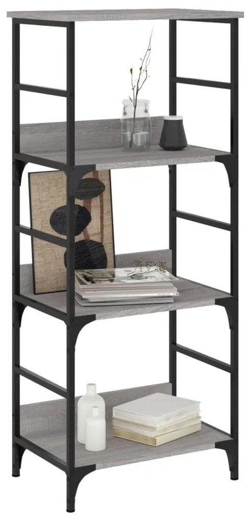 vidaXL Βιβλιοθήκη Γκρι Sonoma 50x33x117,5 εκ. Επεξεργασμένο Ξύλο