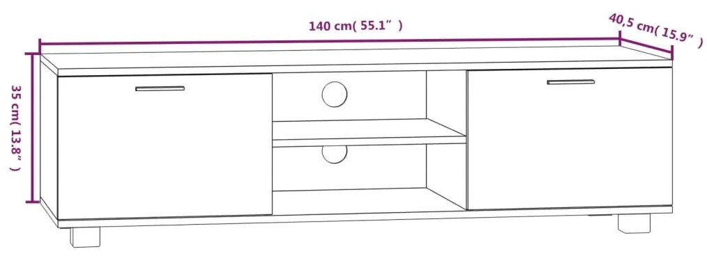 ΈΠΙΠΛΟ ΤΗΛΕΟΡΑΣΗΣ ΛΕΥΚΟ 140X40,5X35 ΕΚ. ΕΠΕΞΕΡΓΑΣΜΕΝΟ ΞΥΛΟ 342622