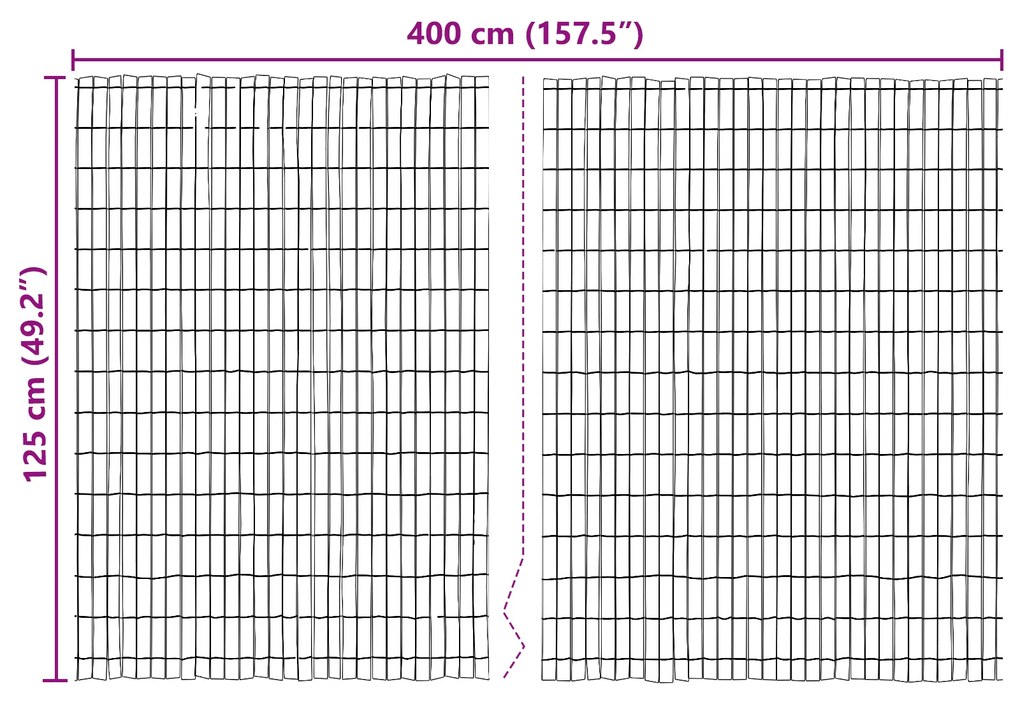 vidaXL Φράχτης από φλοιό 400x125 εκ