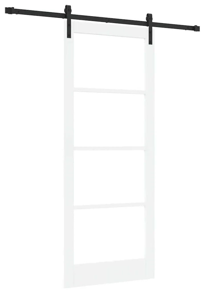 vidaXL Συρόμενη Πόρτα ORKDAL Λευκό 86 x 211 cm Μασίφ ξύλο πεύκου