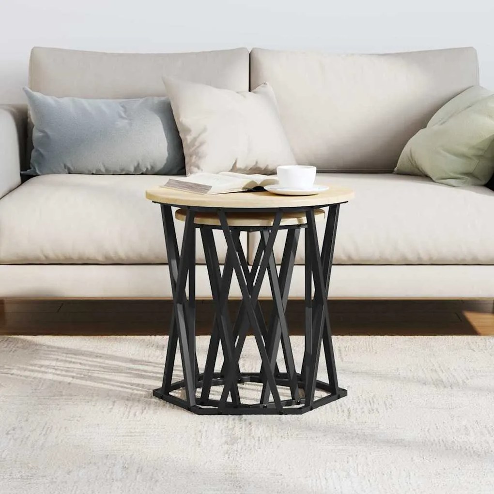 vidaXL Τραπεζάκι σαλονιού 2 pcs Sonoma Δρυς 50 x 50 x 50 cm