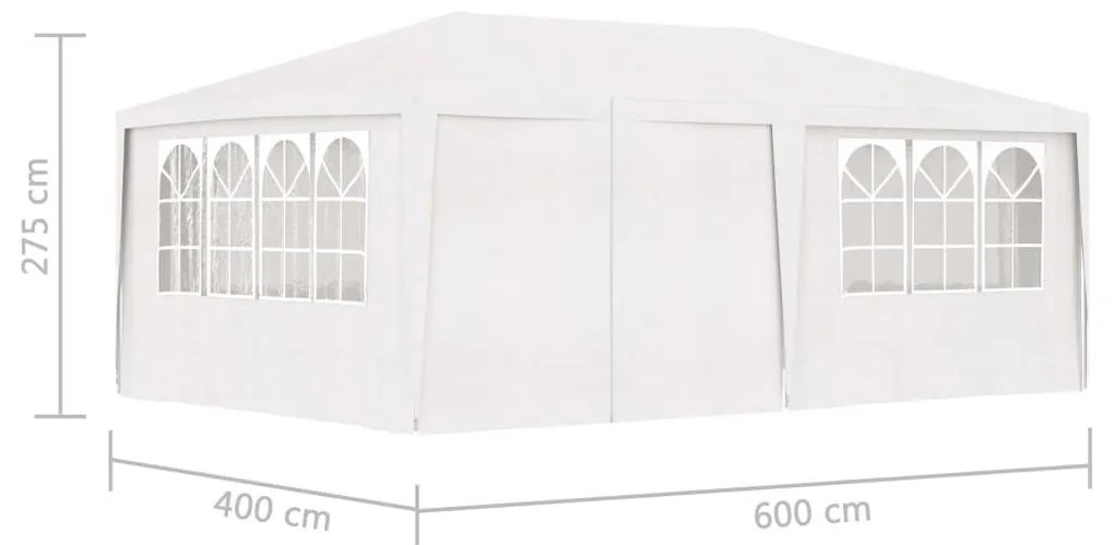 Κιόσκι Επαγγελματικό με Τοιχώματα Λευκό 4 x 6 μ. 90 γρ./μ² - Λευκό