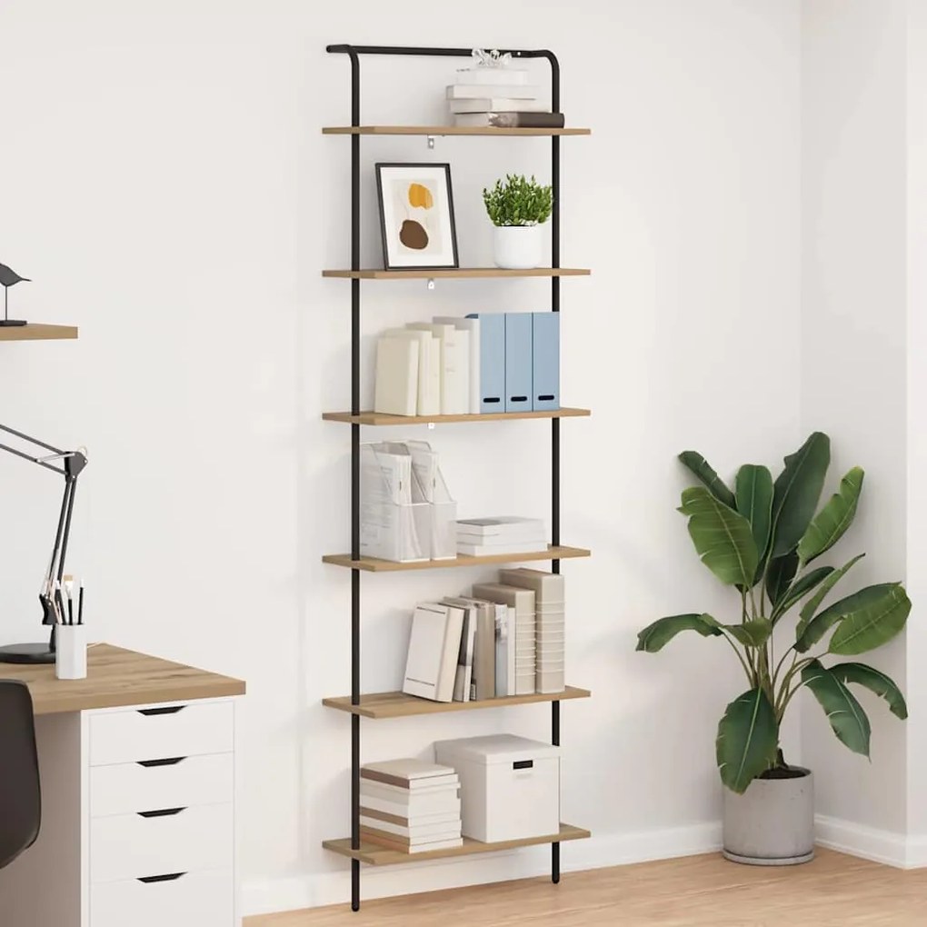 vidaXL Ράφι Βιβλίων artisan δρυς 60 x 24 x 203 εκ Επεξεργασμένο ξύλο