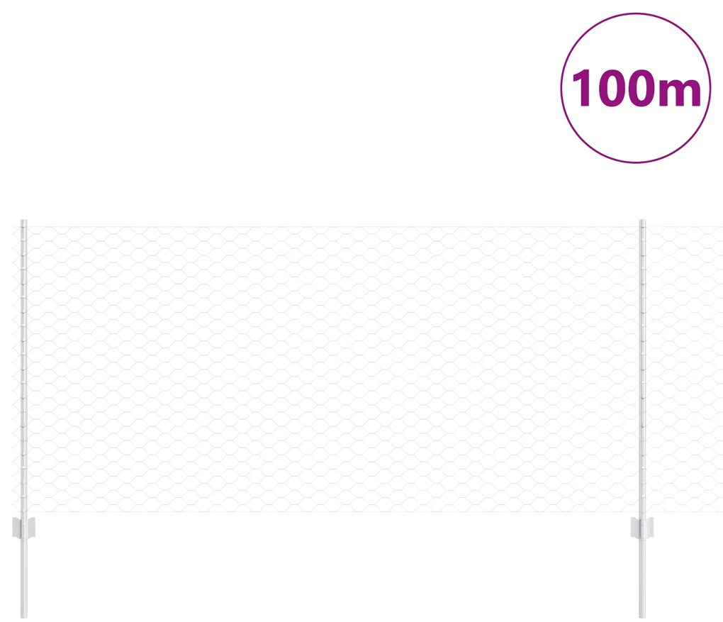 vidaXL Posts φράχτη  22 τεμ U-Channel 100 εκ Γαλβανισμένο Ατσάλι
