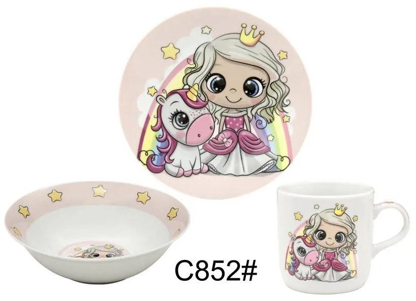 Σετ 3τεμ. Παιδικό ύ Πρωινού UNICORN &amp; FAIRY C-852 - Oriana Ferelli®
