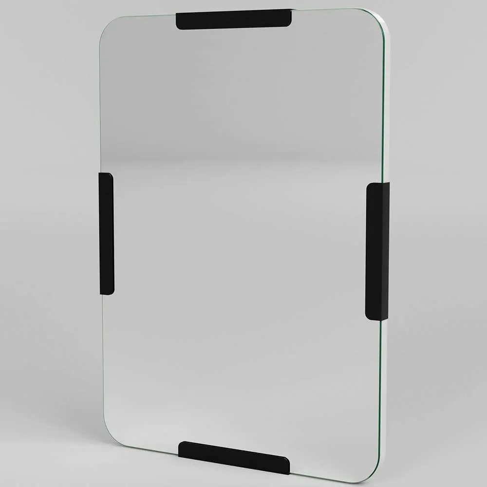 Καθρέπτης Τοίχου Pera 552NOS2341 50x70cm Black Aberto Design Metal, Glass