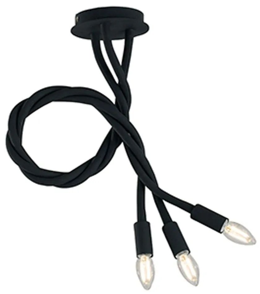 Φωτιστικό Οροφής Lover I-LOVER-3-NERO 3xE14 Φ15cm 100cm Black Luce Ambiente Design Metal