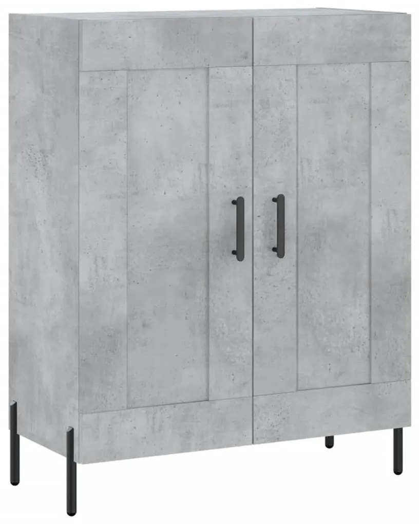 vidaXL Ντουλάπι Γκρι Σκυροδέματος 69,5x34x180 εκ. Επεξεργασμένο Ξύλο