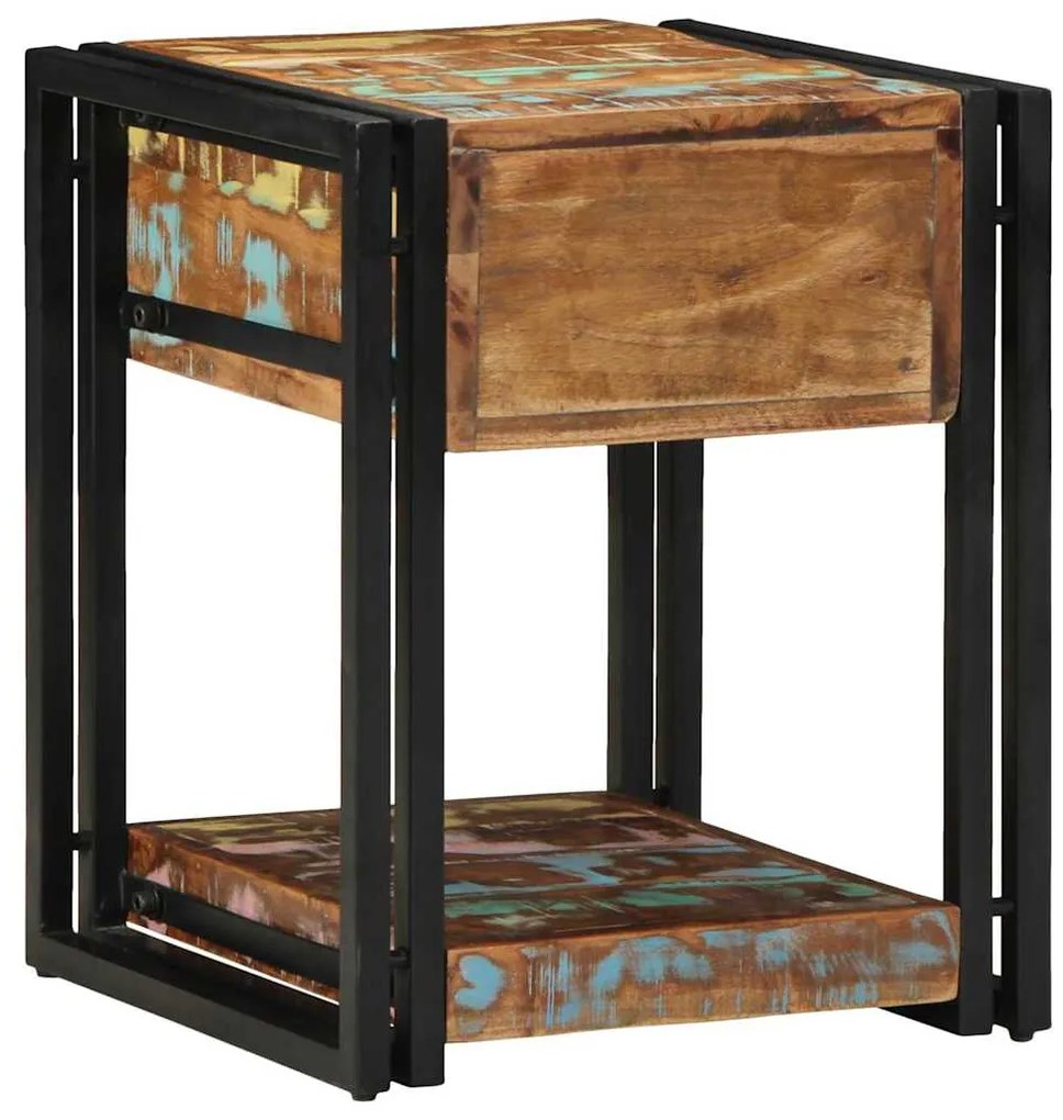 vidaXL Κομοδίνο 2 pcs 40 x 40 x 50 cm Μασίφ ανακυκλωμένο ξύλο