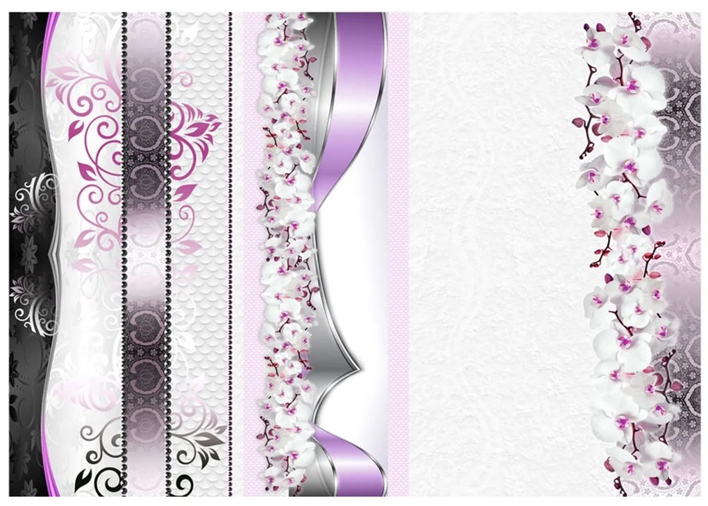 Φωτοταπετσαρία - Parade of orchids in violet 250x175