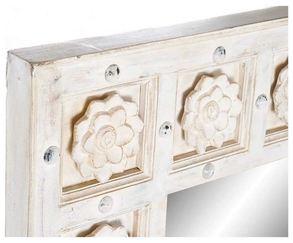 Τοίχο καθρέφτη DKD Home Decor Λευκό Ινδός Μαρινάτος 93,5 x 4,7 x 120,3 cm
