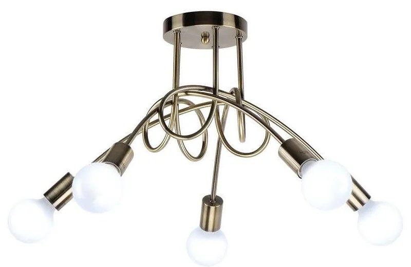 Φωτιστικό Οροφής-Πλαφονιέρα Quirkly 77-8090 64x64x38 Antique Bronze Homelighting Metal