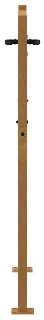 vidaXL Πόρτα Κήπου Τετράγωνη 100x125 εκ. από Ατσάλι Corten