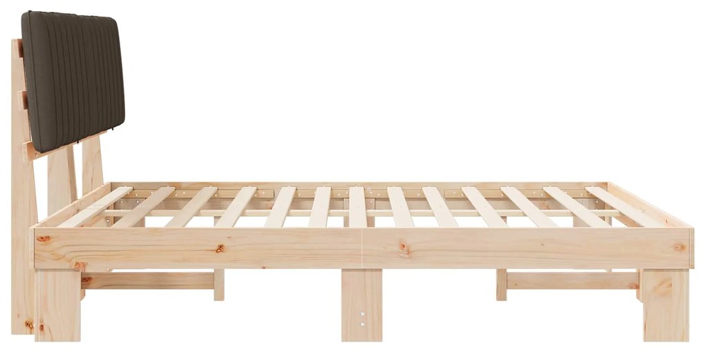 vidaXL Σκελετός Κρεβατιού με Επενδεδυμένο Κεφαλάρι Taupe 180 x 200 cm