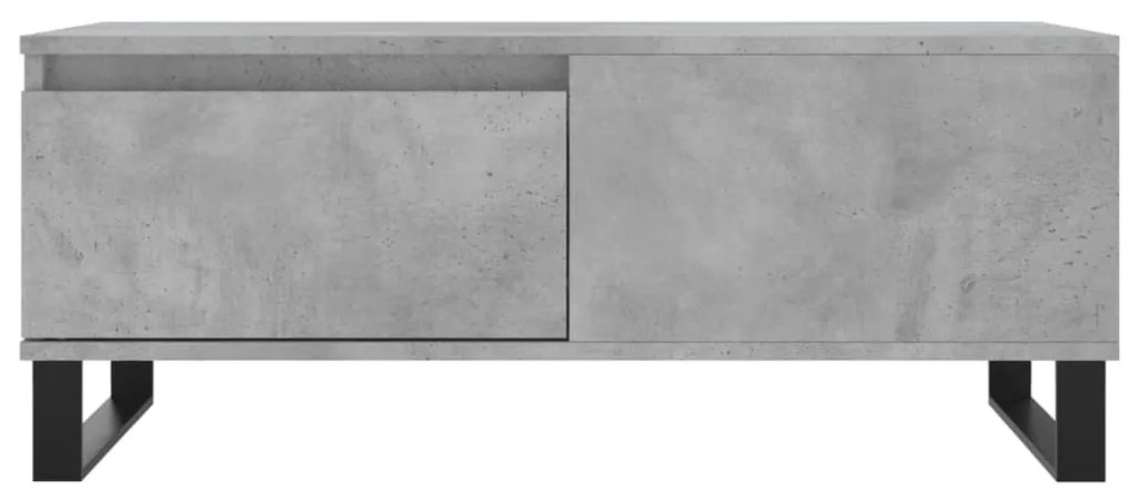 vidaXL Τραπεζάκι Σαλονιού Γκρι Σκυροδ. 90x50x36,5 εκ. Επεξεργ. Ξύλο