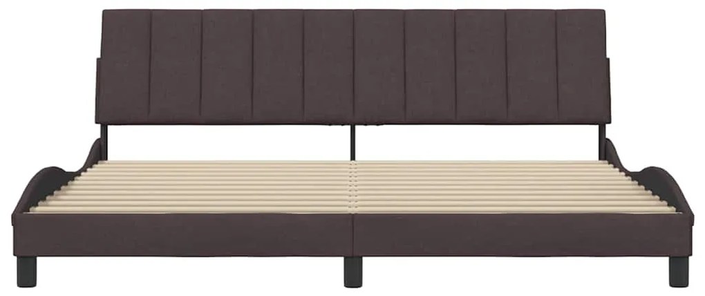 vidaXL Σκελετός Κρεβατιού Χωρίς Στρώμα Hanko Σκ. Καφέ 200x200 εκ. Υφασμάτινο