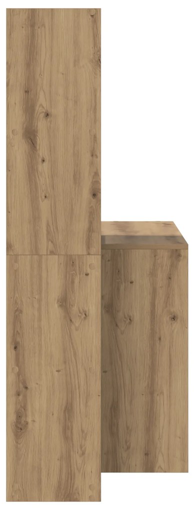 vidaXL Γραφείο artisan δρυς 138.5 x 55 x 143 εκ Επεξεργασμένο ξύλο