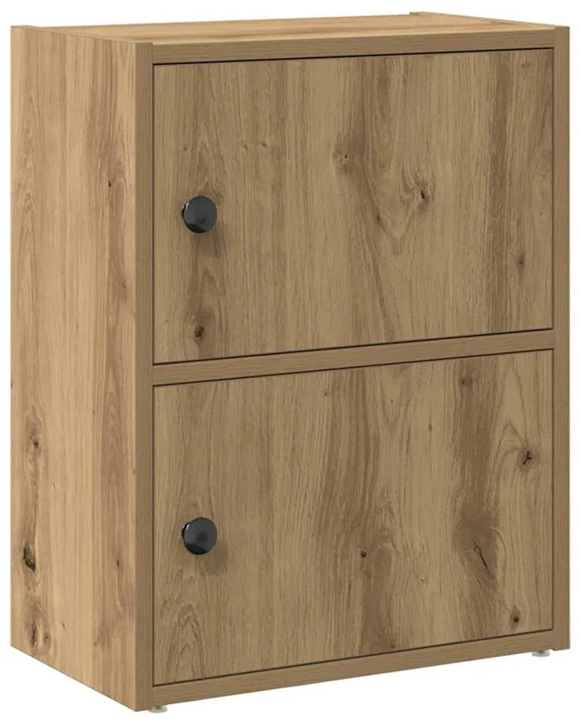 Βιβλιοθήκη Αρτισιανή Δρυς 40x24x52 εκ. Επεξ. Ξύλο - Καφέ