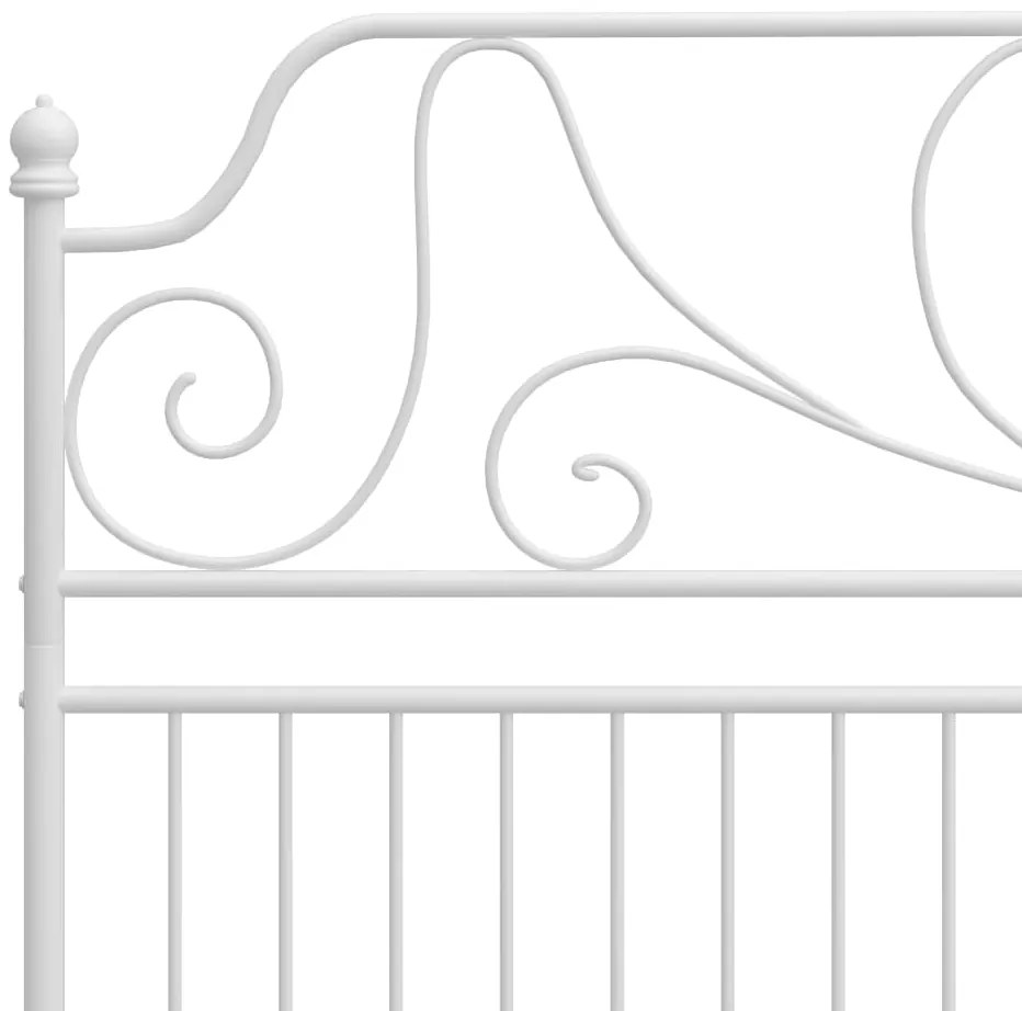 vidaXL Πλαίσιο Κρεβατιού Λευκό 180 x 200 εκ. Μεταλλικό