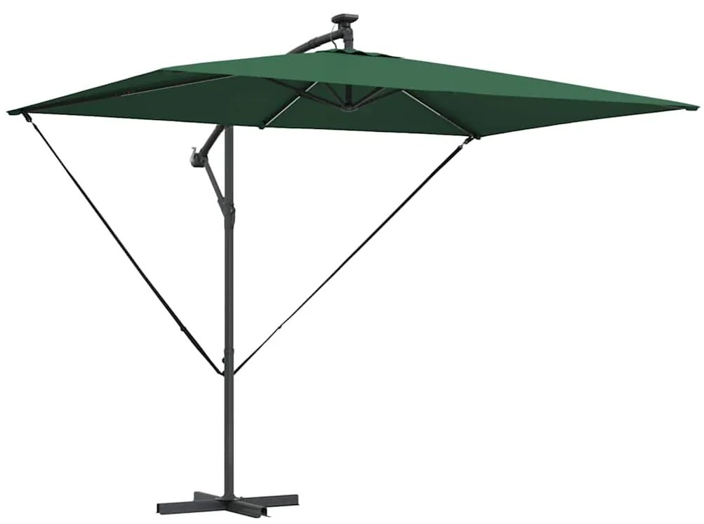 vidaXL Ομπρέλα Cantilever Banana Πράσινο 294 x 200 x 254 εκ.