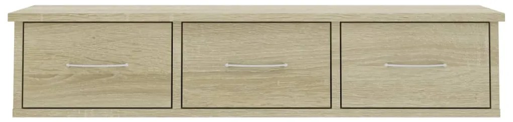 vidaXL Ράφι Τοίχου με Συρτάρια Sonoma Δρυς 88x26x18,5 εκ. Επεξ. Ξύλο