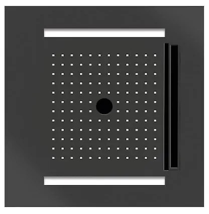 Almar Black Brushed PVD Κεφαλή Χρωματοθεραπείας εντοιχισμού οροφής 3 ροών