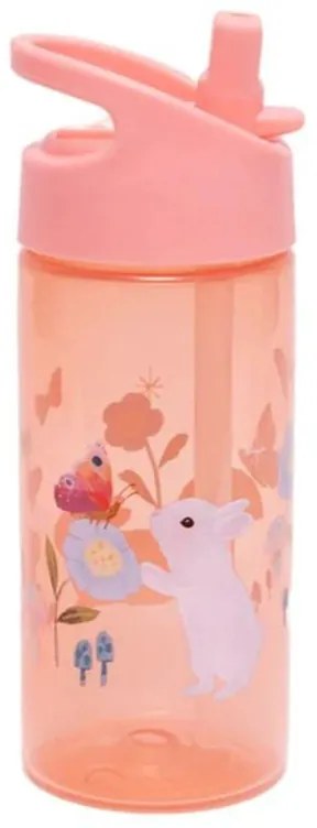 Παγούρι 380ml Με Καλαμάκι Petit Monkey Bunny Pink