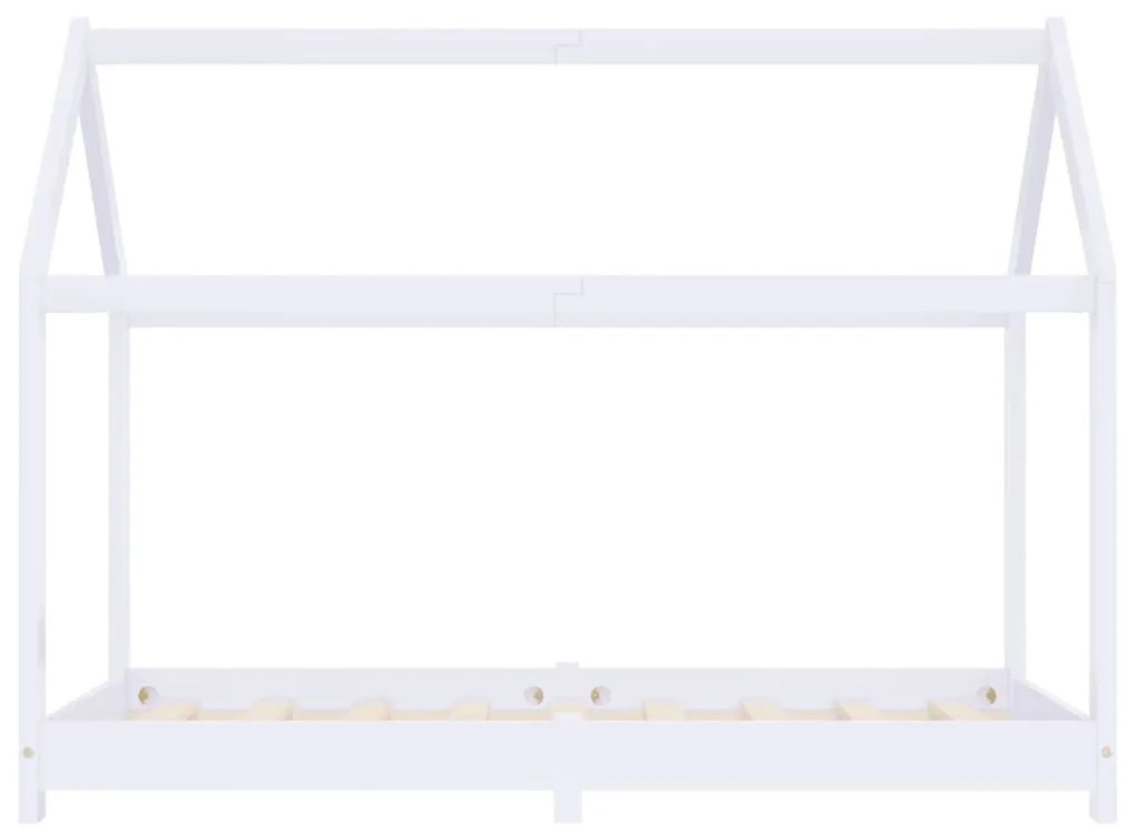 vidaXL Πλαίσιο Κρεβατιού Παιδικό Λευκό 80 x 160 εκ. Μασίφ Ξύλο Πεύκου