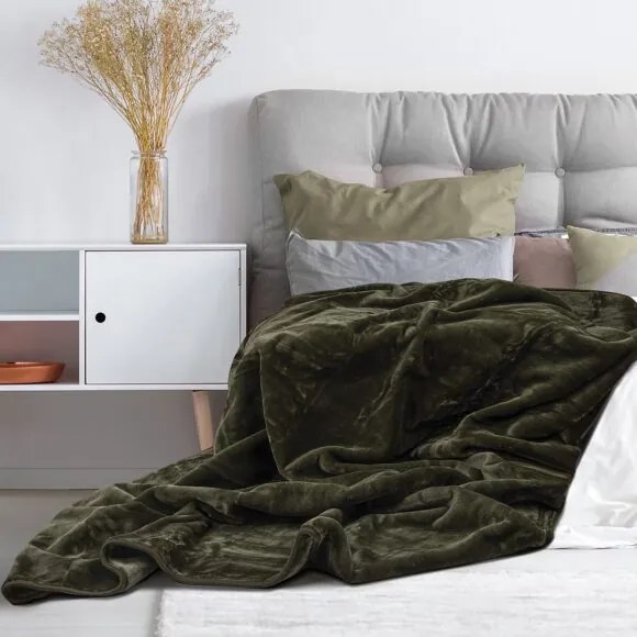 Beauty Home Κουβέρτα μονόχρωμη υπέρδιλη Bernese Art 10500 σε 8 αποχρώσεις 220x240 Green