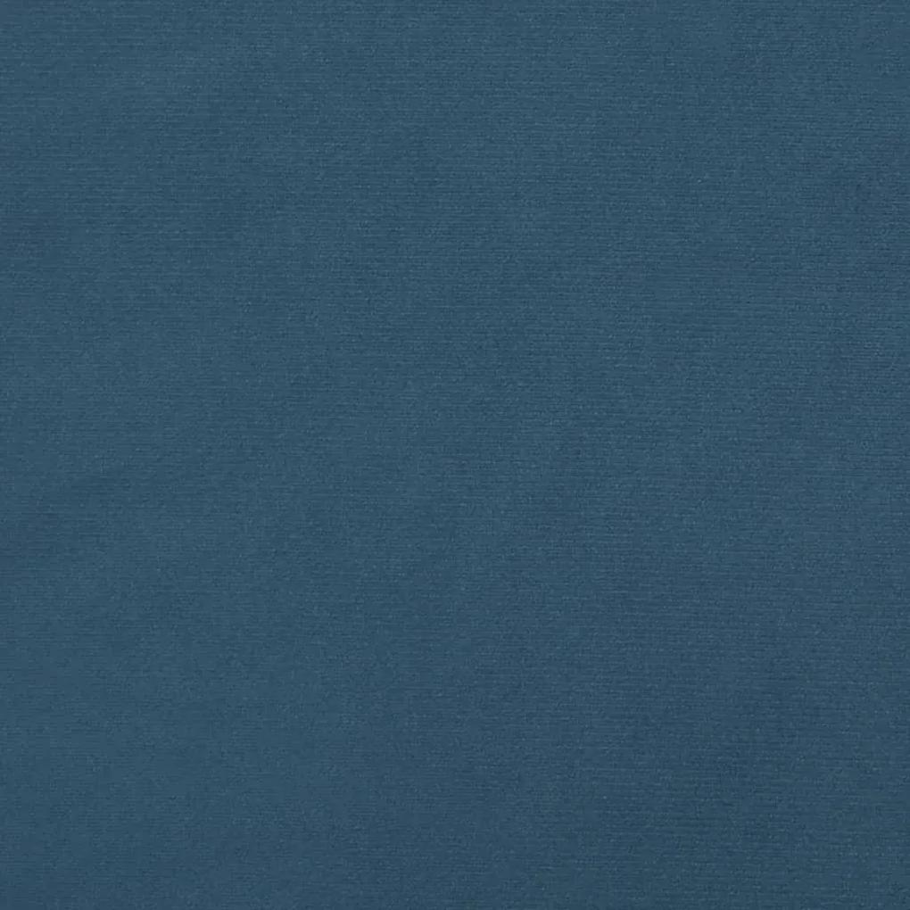 vidaXL Στρώμα με Pocket Springs Σκούρο Μπλε 90x190x20 εκ. Βελούδινο