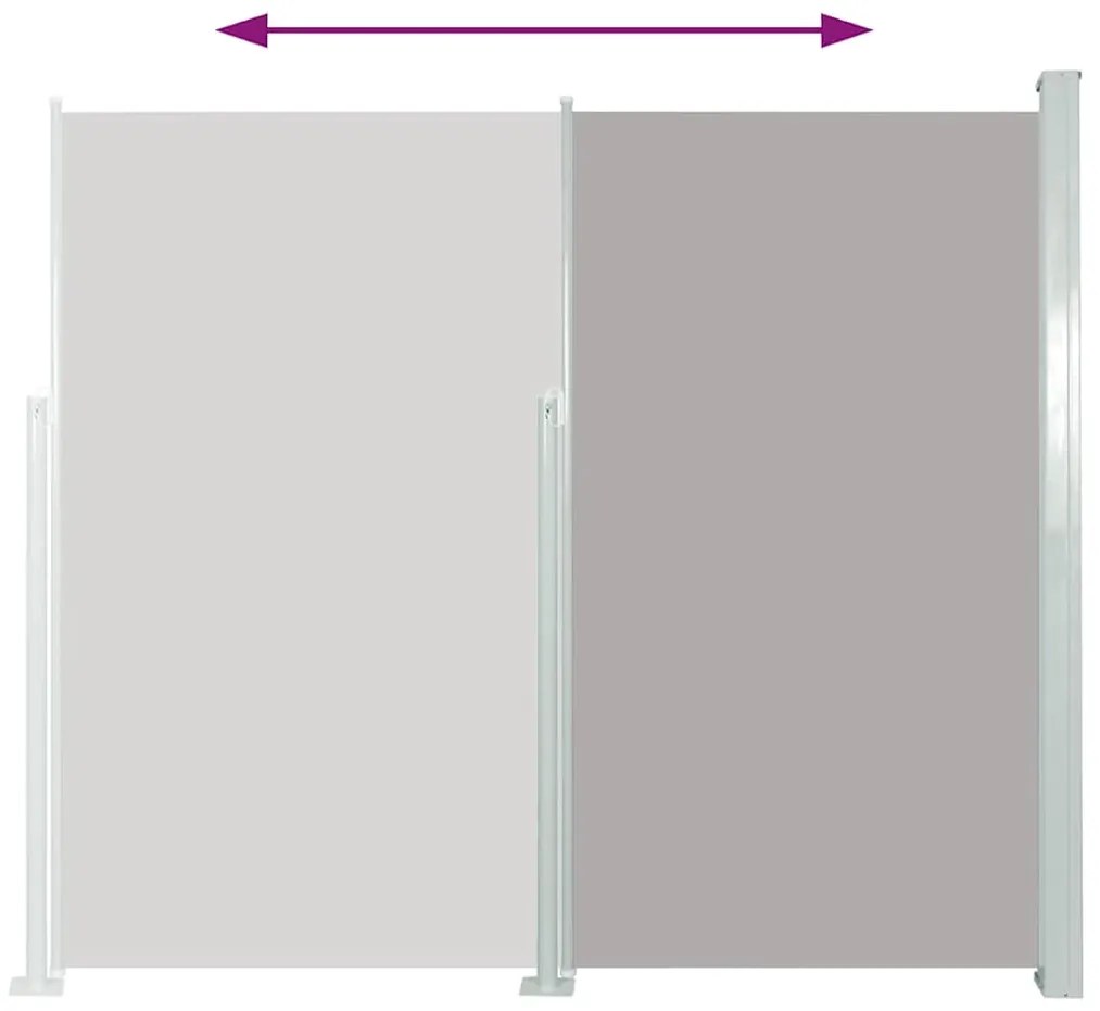 vidaXL Σκίαστρο Πλαϊνό Συρόμενο Βεράντας Γκρι 100 x 500 εκ.