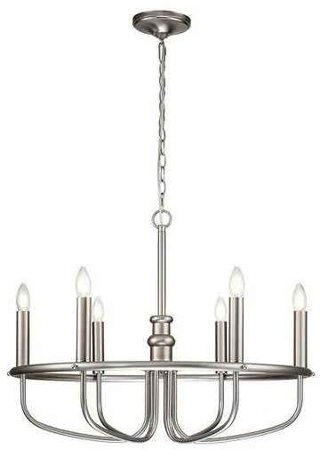 Πολυέλαιος Κρεμαστό Φωτιστικό 6xE14 Capitol Hill Elstead Lighting-KL-CAPITOL-HILL6-BN-Νίκελ Ματ KL-CAPITOL-HILL6-BN