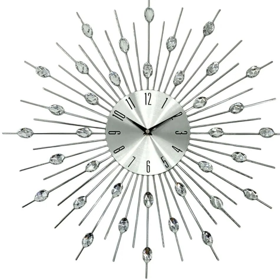 Ρολόι Τοίχου 844920 56x4x56cm Silver Ankor Μέταλλο