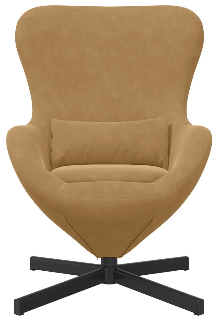 vidaXL Πολυθρόνα Αυγού Brown Βελούδο