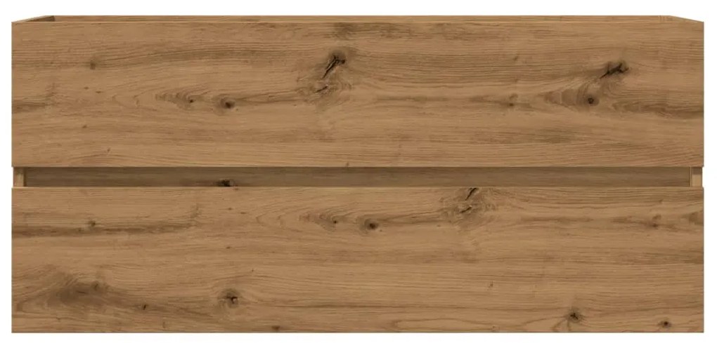 Ντουλάπι Νιπτήρα Αρτισιανή Δρυς 100x38,5x45 εκ. Επεξ. Ξύλο - Καφέ