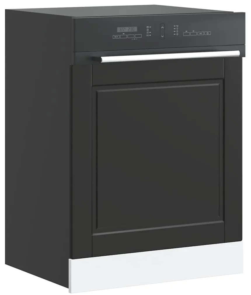 vidaXL Πίνακας πλυντηρίου πιάτων Porto Μαύρο 60x1,5x67 εκ. Επεξ. Ξύλο