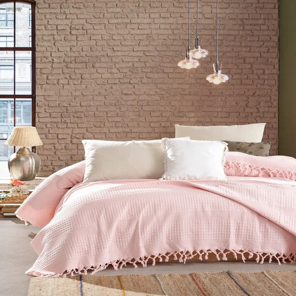 Κουβέρτα Dobby English Rose DimCol Υπέρδιπλo 220x240cm 100% Cotton
