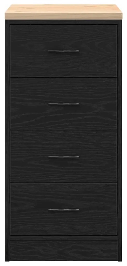 vidaXL ντουλάπι αποθήκευσης γκαράζ μαύρο 40x51x85 εκ μασίφ ξύλο πεύκο