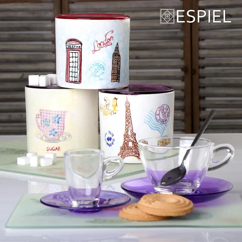 ΦΛΙΤΖΑΝΙ ΕΣΠΡΕΣΣΟ ΓΥΑΛΙΝΟ ΜΩΒ ΣΕΤ 6ΤΜΧ. 7.5CL - ESPIEL - STE118400P