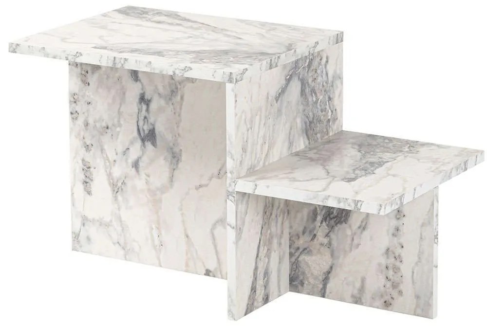 Τραπέζι Σαλονιού Harmony 241NRD1224 90x45x40cm Marble Effect White