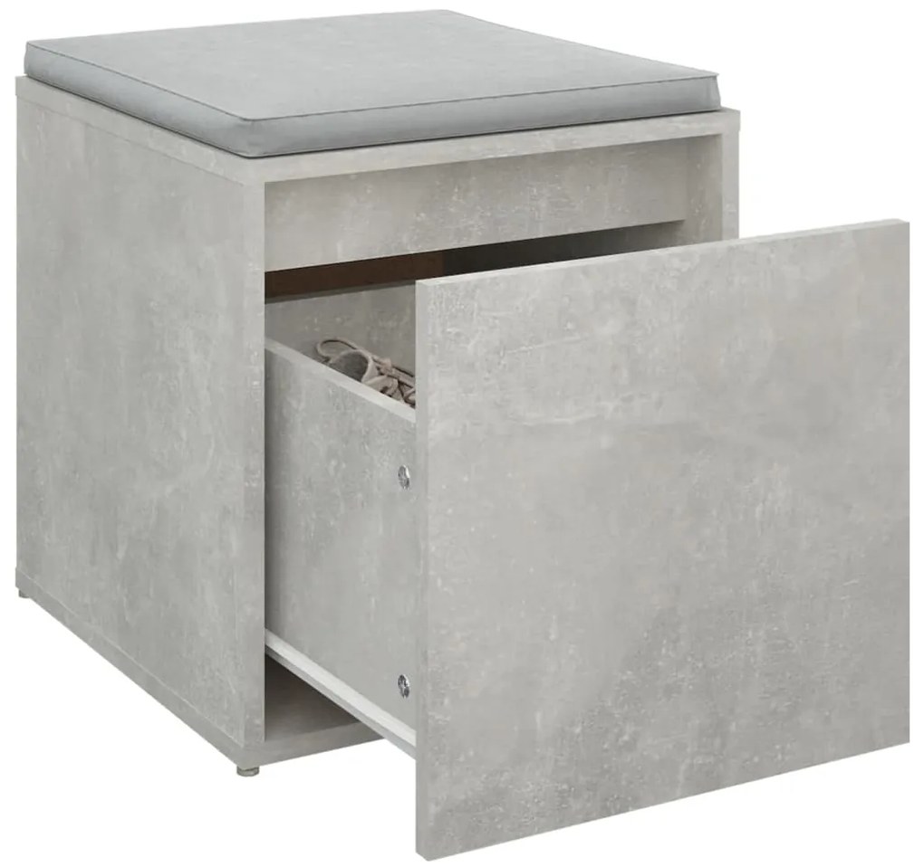 vidaXL Κουτί με Συρτάρι Γκρι Σκυρ. 40,5x40x40 εκ. Επεξεργασμένο Ξύλο