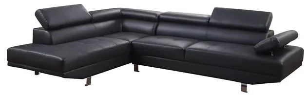 ΚΑΝΑΠΕΣ ΓΩΝΙΑ GORO ΑΡΙΣΤΕΡΗ HM3084.02L ΑΠΟ ΜΑΥΡΟ PU 270x200x87Υεκ