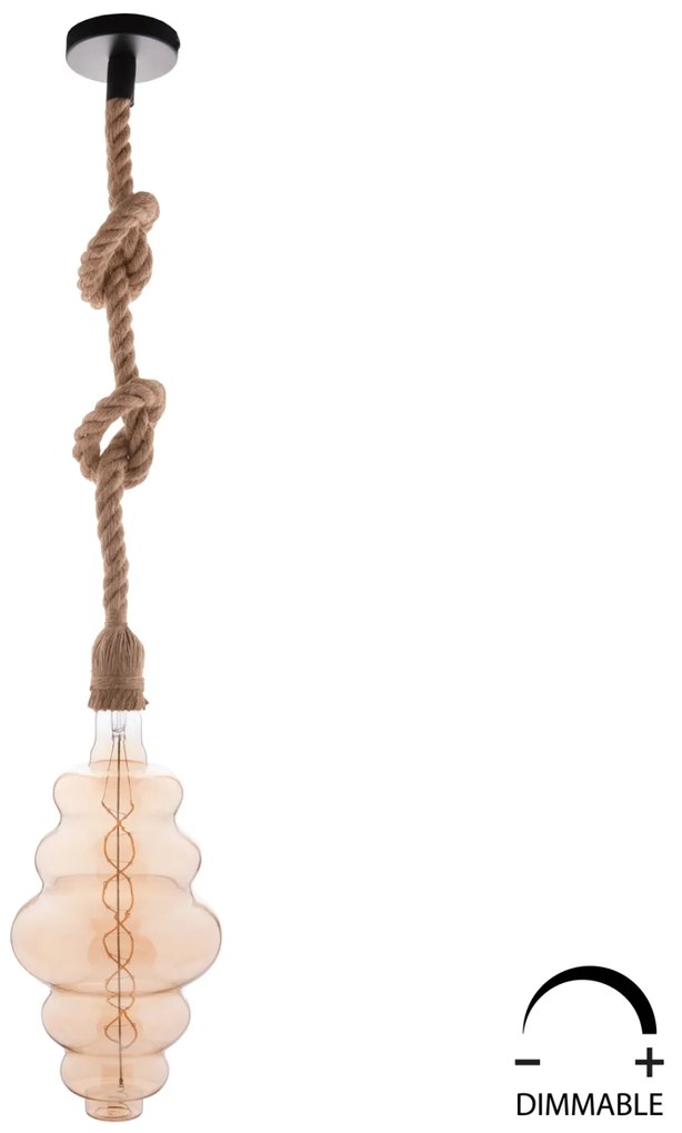 ΛΑΜΠΤΗΡΑΣ LED FILAMENT 8W E27 3000K GOLD COLOR DIMMABLE HM4056.02